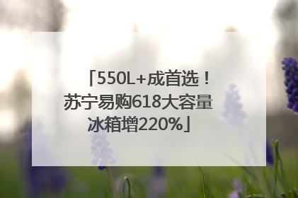 550L+成首选！苏宁易购618大容量冰箱增220%